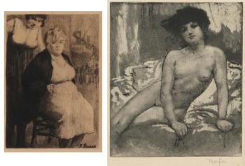 Seated Nude; Two women by 
																	Armand Rassenfosse