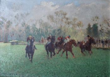 Aux courses by 
																	Louis Ferdinand Malespina