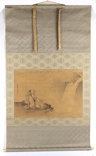 Il poeta Li Bai ammira la cascata by 
																			Kano Tanyu