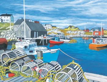 Untitled - Lobster Traps, Peggy's Cove by 
																			Tom Rasila