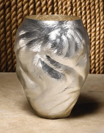 In the breeze: A contemporary English silver vase by 
																	Ndidi Ekubia