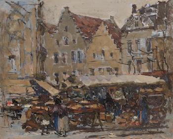 Belgian Market by 
																	Joseph Raphael