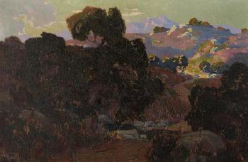 A Mountain View Believed To Be Mt. Wilson by 
																	Elmer Wachtel