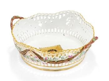 A Porcelain Basket From the Service of the Order of St George by 
																	 Gardner Porcelain Factory