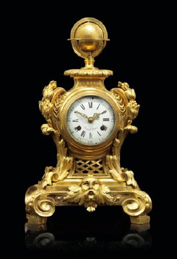A Late Louis Xv Ormolu Quarter-striking Mantel Clock by 
																	 Jaquet Droz