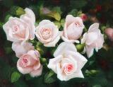 Light pink roses dripping with dew by 
																			Liudmila Zotova