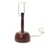 Stoneware table lamp decorated with oxblood glaze by 
																			Gerd Bogelund