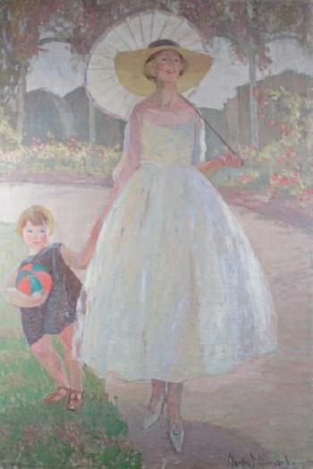 Mère Et Son Enfant by 
																	Marthe Yvonne Dumand-Saint-hubert