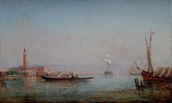 Gondole Sur La Lagune À Venise by 
																	Emmanuel Gallard-Lepinay