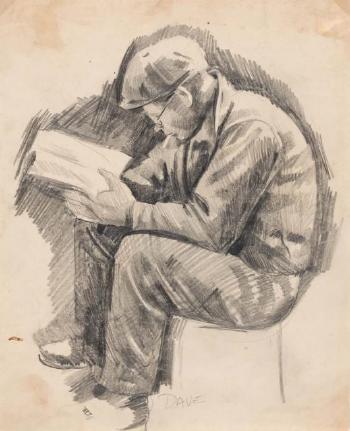 Untitled (Man Reading) by 
																	David Fredenthal