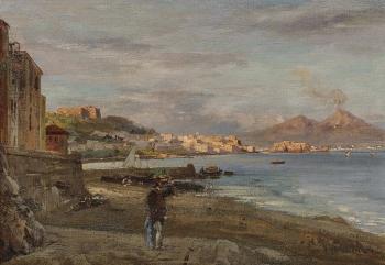 View of the Bay of Naples by 
																	Carl Wuttke