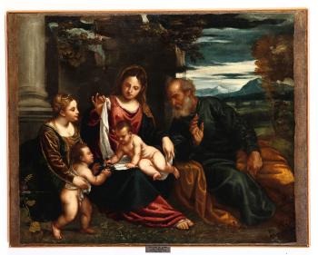 Sacra Famiglia by 
																	Polidoro Lanciani