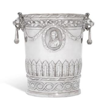 A German Silver Ice-bucket by 
																	 J D Schleissner Sohne