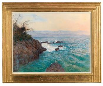 A view of the Nervi coast by 
																			Alfred Zoff