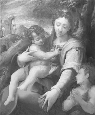 Madonna and Child with the Infant Saint John the Baptist by 
																			Girolamo Macchietti