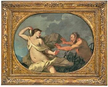 Pan and Syrinx; and The Rape of Deianira by 
																			Giulio Carpioni