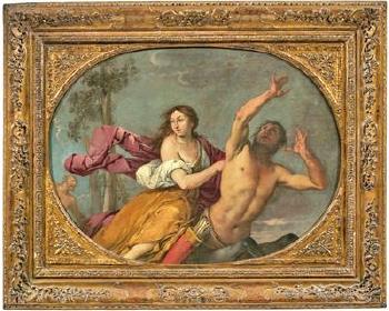 Pan and Syrinx; and The Rape of Deianira by 
																			Giulio Carpioni