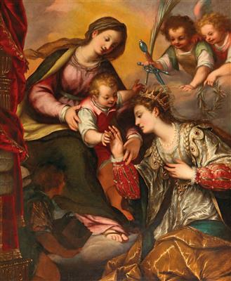 The Mystical Marriage of Saint Catherine by 
																			Giovanni Battista Paggi