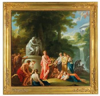 Apollo Amongst the Shepherds, a 'study' for the Former Burgtheater, Vienna by 
																			Friedrich Heinrich Fueger