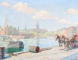 Canal Scene From Copenhagen With The Old Stock Exchange (Børsen) And Christiansborg by 
																			Robert Panitzsch