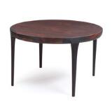 A Circular Rosewood Dining Table by 
																			 Faarup Mobelfabrik