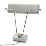 An Adjustable Chromium-plated And Greylacquered Metal Desk Lamp by 
																			 Jumo