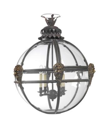 A Bronze and Glass 'Mask Globe' Lantern by 
																	 Jamb Limited