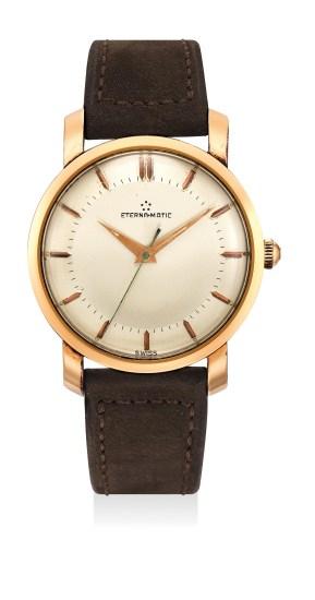 A Fine And Attractive Stainless Steel And Pink Gold Plated Wristwatch by 
																	 Eterna
