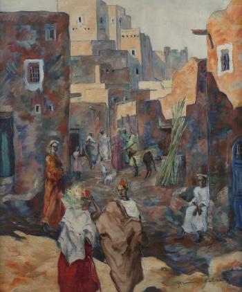 Une rue à Ouarzazate by 
																	Gabriel Carriat Rolant