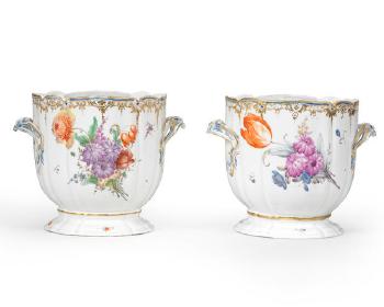 A Pair Of Nymphenburg Two-handled Glass Coolers by 
																	 Nymphenburg