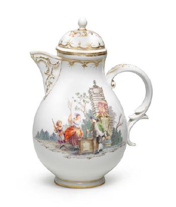 A Nymphenburg Coffee Pot And Cover by 
																	 Nymphenburg