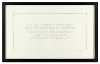 Living: Few Can Ignore a Baby's Cries… by 
																	Jenny Holzer