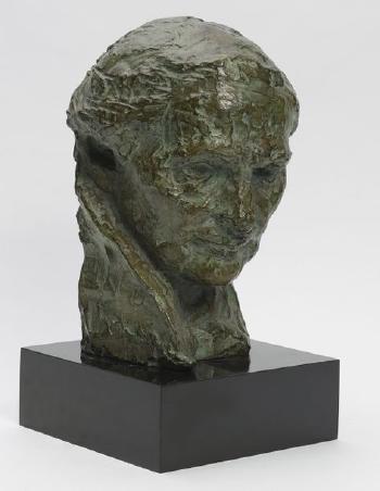 Portrait Maternel Bronze à Patine Verte by 
																	Charles Alexandre Malfray