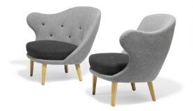 Tummen (The thumb), A pair of easy chairs by 
																			Arne Norell