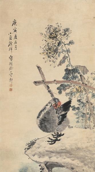 Cock And Chrysanthemum by 
																	 Xu Xiang