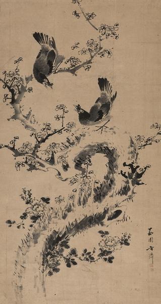 Mynah Birds And Plum by 
																	 Fang Ji