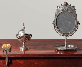 Neoclassic Time Table Mirror by 
																	 Imperial Manufacture of Toula,