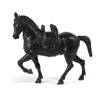 Bronze Model Representing a Horse to the Past by 
																	Andrea Verrocchio