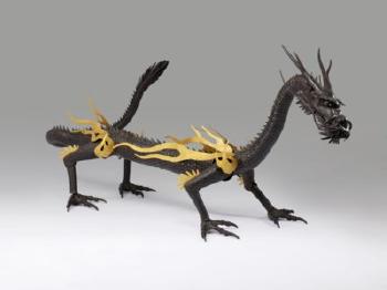 An important iron articulated sculpture of a dragon by 
																	 Tanaka Tadayoshi