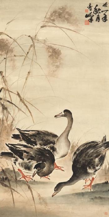 Geese by 
																	 Gao Qifeng