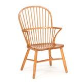 Windsor armchair of beech, seat of elm by 
																			Palle Suenson