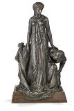 A patinated bronze figure 'Cleopatra before Caesar' by 
																			Etienne-Henri Dumaige