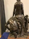 A patinated bronze figure 'Cleopatra before Caesar' by 
																			Etienne-Henri Dumaige