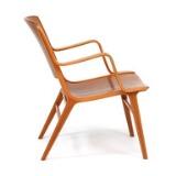 AX Armchair with back and seat of nutwood, frame of beech and inlays of mahogany~Model 6000 by 
																			Peter Nielsen