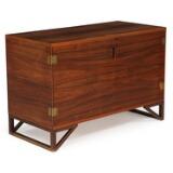Rosewood cabinet with brass fittings by 
																			Svend Langkilde