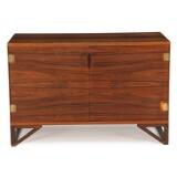 Rosewood cabinet with brass fittings by 
																			 Illums Bolighus