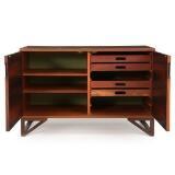 Rosewood cabinet with brass fittings by 
																			Svend Langkilde