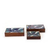 Three Brazilian rosewood boxes by 
																			Bodil Eje