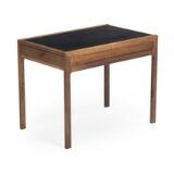 A rosewood lamp table, drawer in rail with brass handle by 
																			Helge Vestergaard-Jensen