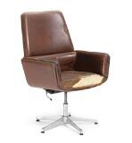 A highback swivel chair with chromed steel base by 
																			 Cado Co